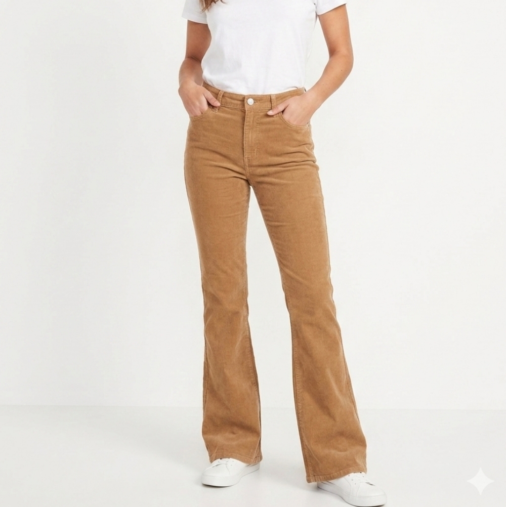 Old Navy Tan High-Rise Flare Jeans Womens Size 16